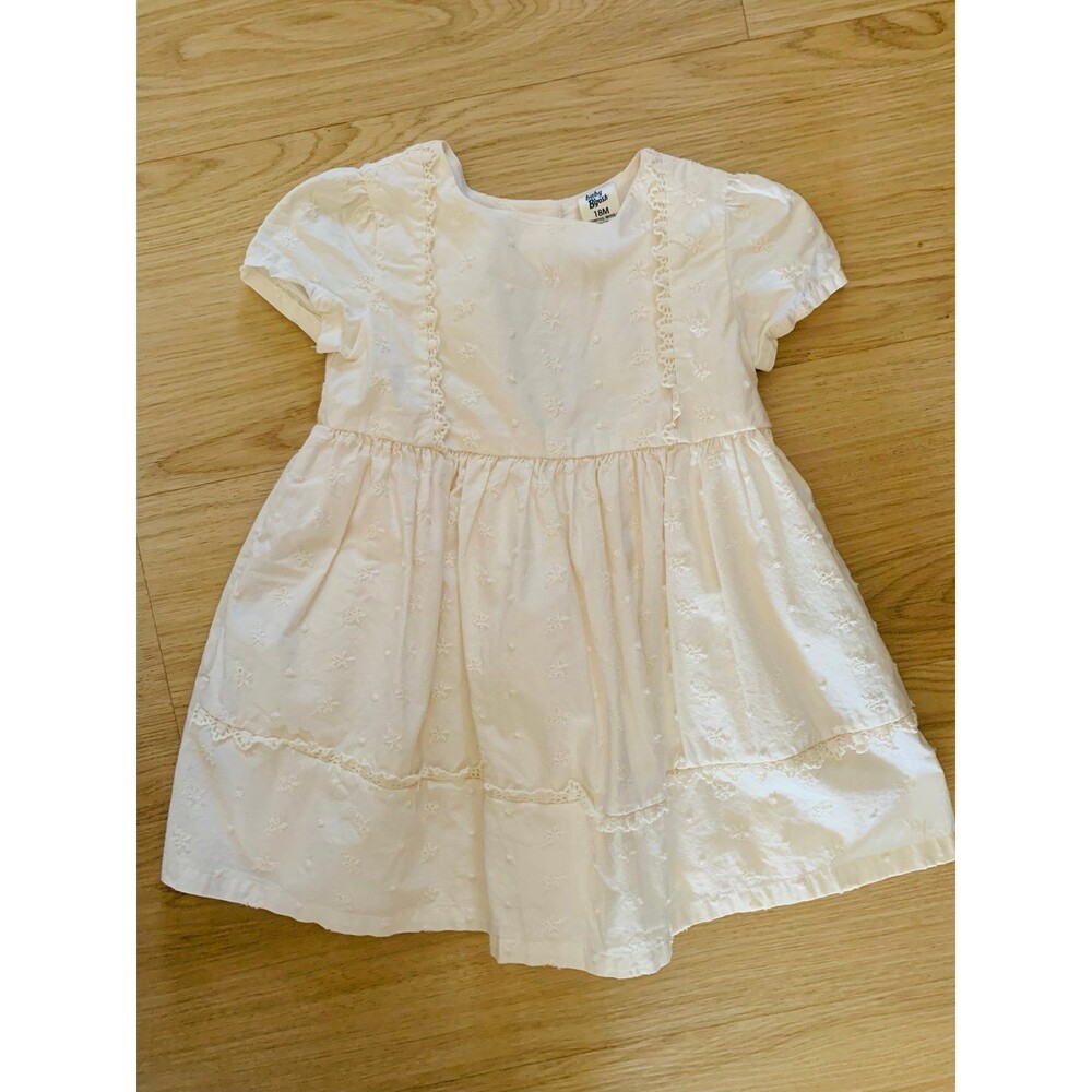 Oshkosh celebration cream embroided dress  18M